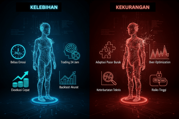 ilustrasi dari kelebihan dan kekurangan robot trading - Ultima Markets