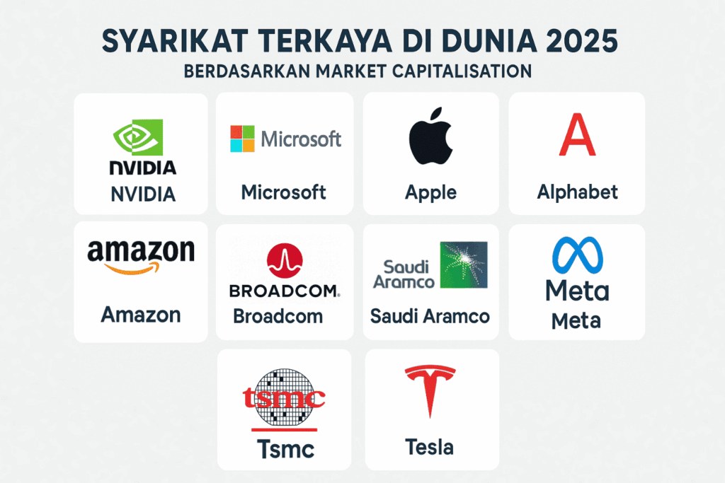 10 Syarikat Terkaya Di Dunia 2025 Market Cap