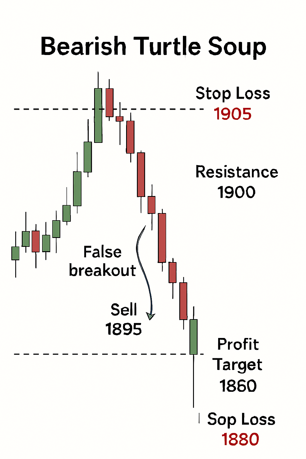 Bearish Turtle Soup Example